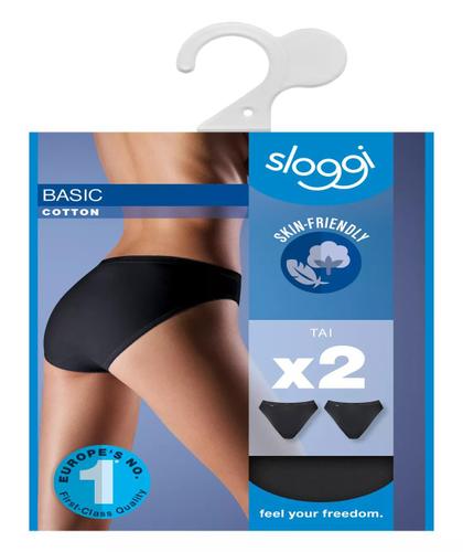 Sloggi Jazzpants (2 Stück)mit elastischer Mäusezähnchenkante - Schwarz / 40