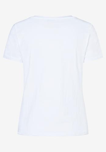 T-Shirt mit Perlenschriftzug 38 - Weiß