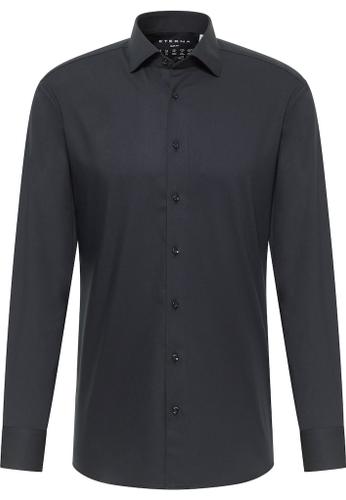 Performance Shirt Twill-Stretch Langarm Schwarz 38/Langarm - 67cm