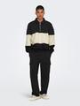 ONSBYRON VTG LS ZIP POLO XL Locker geschnitten - Black