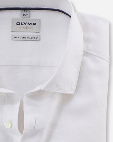 OLYMP Level Five garment washed 39 body fit - Weiß