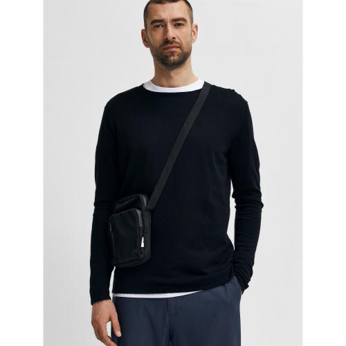 SLHROME LS KNIT CREW NECK NOOS M Normal geschnitten - Black