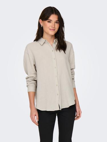 JDYTHEIS LIFE L/S LOOSE SHIRT WVN NOOS M Normal geschnitten - Silver Lining