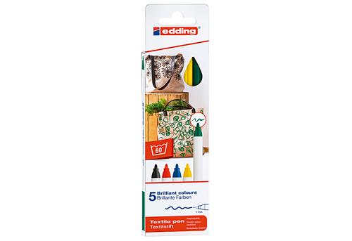 Textilstift basic colour 5er P