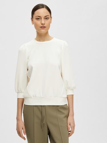 SLFTENNY 3/4 SWEAT TOP NOOS Weiß M