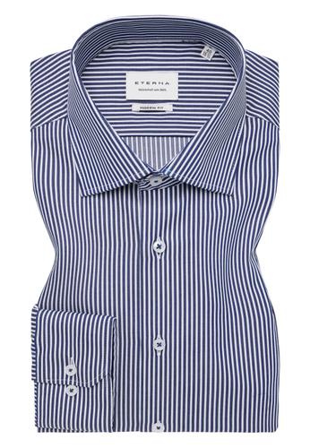 Hemd Satingewebe Langarm 41/Langarm - 65cm MODERN FIT - Navy