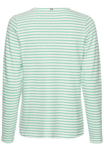 Langarmshirt mit Rundhalsausschnitt S Regular Fit - Peppermint Stripes