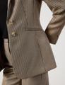Taillierter Blazer 38 Tailliert - Schwarz Gemustert