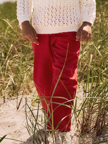 NMFFALINNEN STRAIGHT PANT 104 Weiter Beinschnitt - Chinese Red