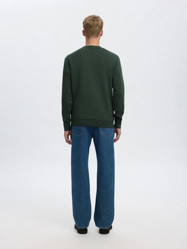 SLHEMANUEL SOFT CREW NECK SWEAT NOOS L Normal geschnitten - Deep Forest