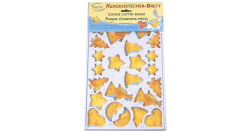 Keks-Ausstecherbrett mit 9 Motiven, ca. 37 x 22 cm