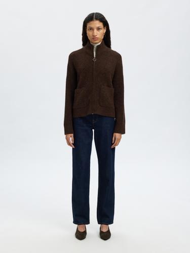 SLFSIA RAS LS KNIT ZIPPER CARDIGAN NOOS L Locker geschnitten - Delicioso