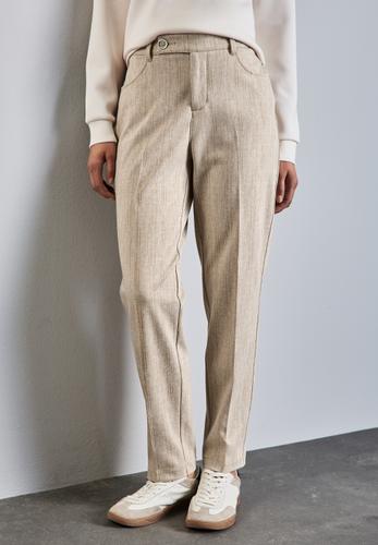 Chino mit Knopfdetail 34/28 - Honey Sand Mel.