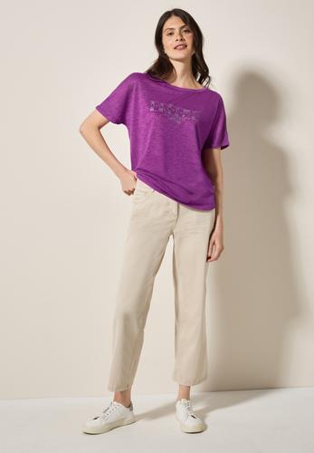 T-Shirt mit grafischem Print M - Magenta Lacquer