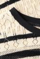 Ajour Shirt mit Streifen Beige 38