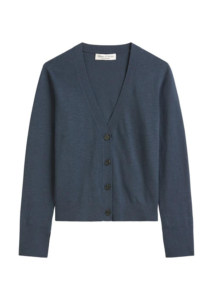 Feinstrick-Cardigan slim S Slim Fit - Muted Blue