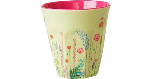Melamin Trinkbecher "Summer Flowers", H9cm pink-kombi