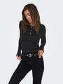 ONLELISA L/S RIB POLO RP KNT M Normal geschnitten - Black