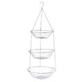 Korb zum Hängen ch3 Körbe 72cm Ø25,5cm silber