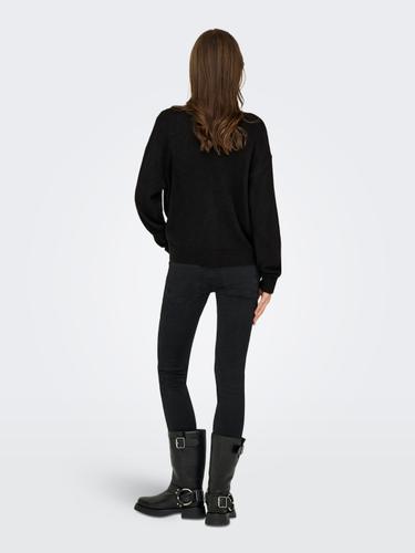 JDYVITTORIA L/S HEART CARDIGAN KNT S Knit Fit - Black