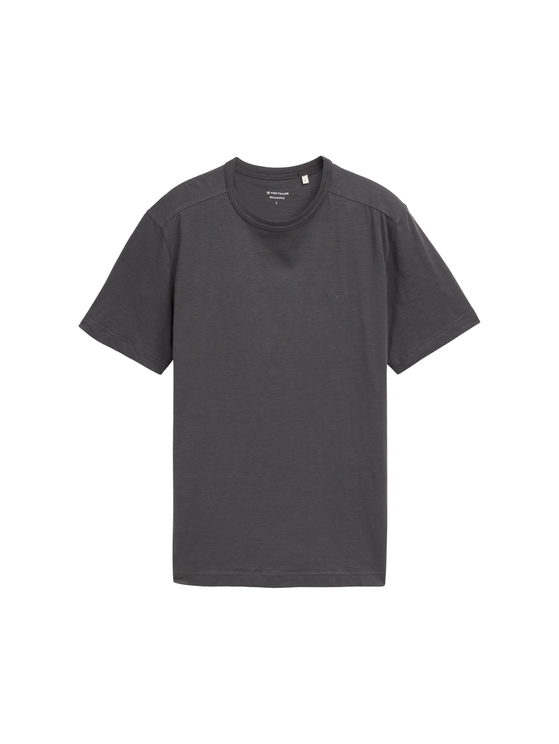 Basic T-Shirt aus Baumwolle XXL Regular Fit - Tarmac Grey