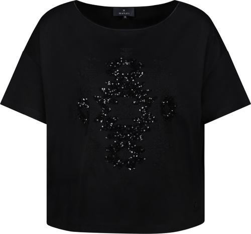 T-Shirt mit Pailletten 38 - Schwarz