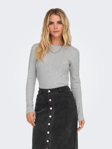 ONLRILEY O-NECK L/S TOP JRS NOOS Grau L
