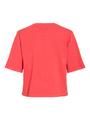 VIMALU O-NECK 2/4 KNIT TOP-NOOS XS Locker geschnitten - Hibiscus
