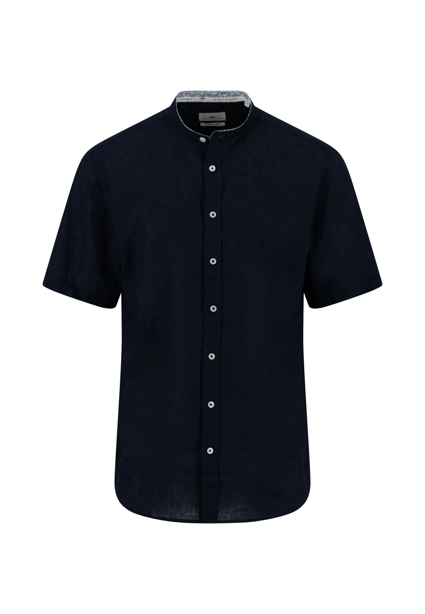 Summer Linen, Stand-Up, 1/2 M Casual Fit - Navy