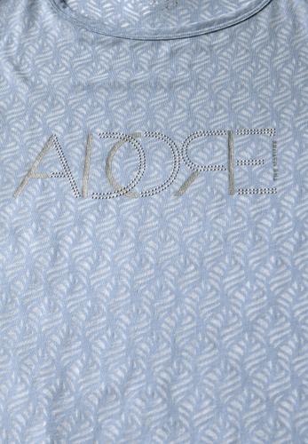 Ausbrenner-Shirt mit Wording XXL - Mountain Blue