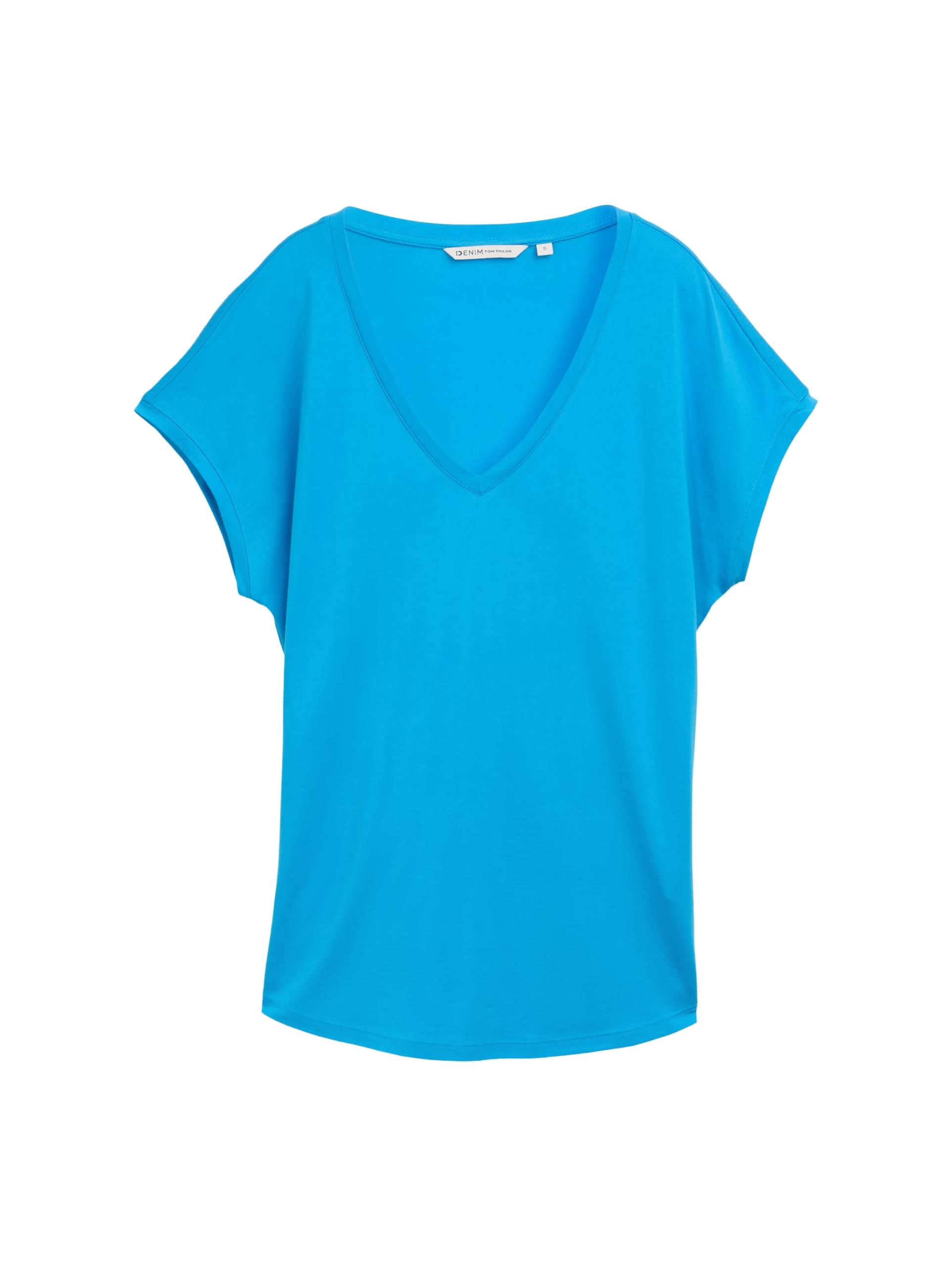 Loose Fit T-Shirt mit V-Ausschnitt XL Loose Fit - Florida Blue
