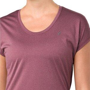ASICS Damen T-Shirt Damen Laufshirt Capsleeve Top Kurzarm XS in Braun