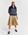 Geripptes Sweatshirt mit Reißverschlusskragen und Marinestreifen S - Evening Blue