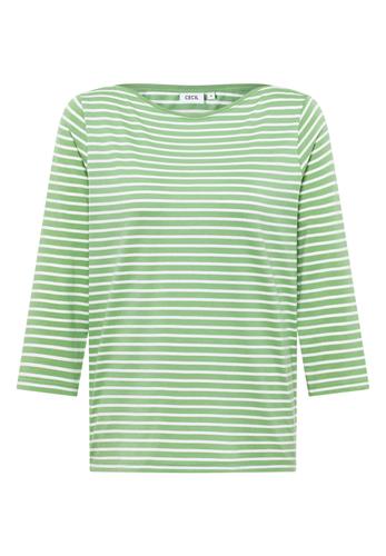 Gestreiftes Shirt M - Fennel Green