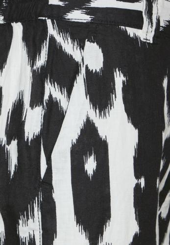 Leinenhose mit Print 34/30 - Black