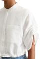 Kurzarm-Bluse relaxed S Relaxed Fit - Silky White