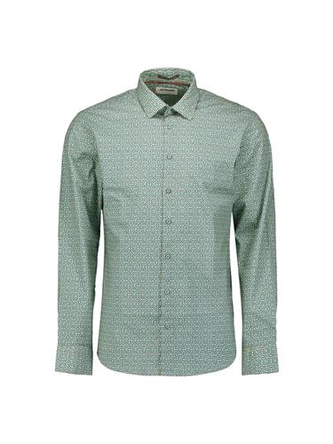 Shirt Stretch Allover Printed M Regular Fit - Seablue