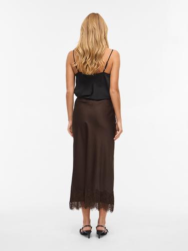 VIELLETTE HW ANKLE LACE SKIRT - NOOS 36 - Coffee Bean