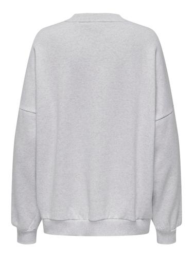 ONLDEBORAH L/S CLUB O-NECK SWT M Normal geschnitten - Light Grey Melange