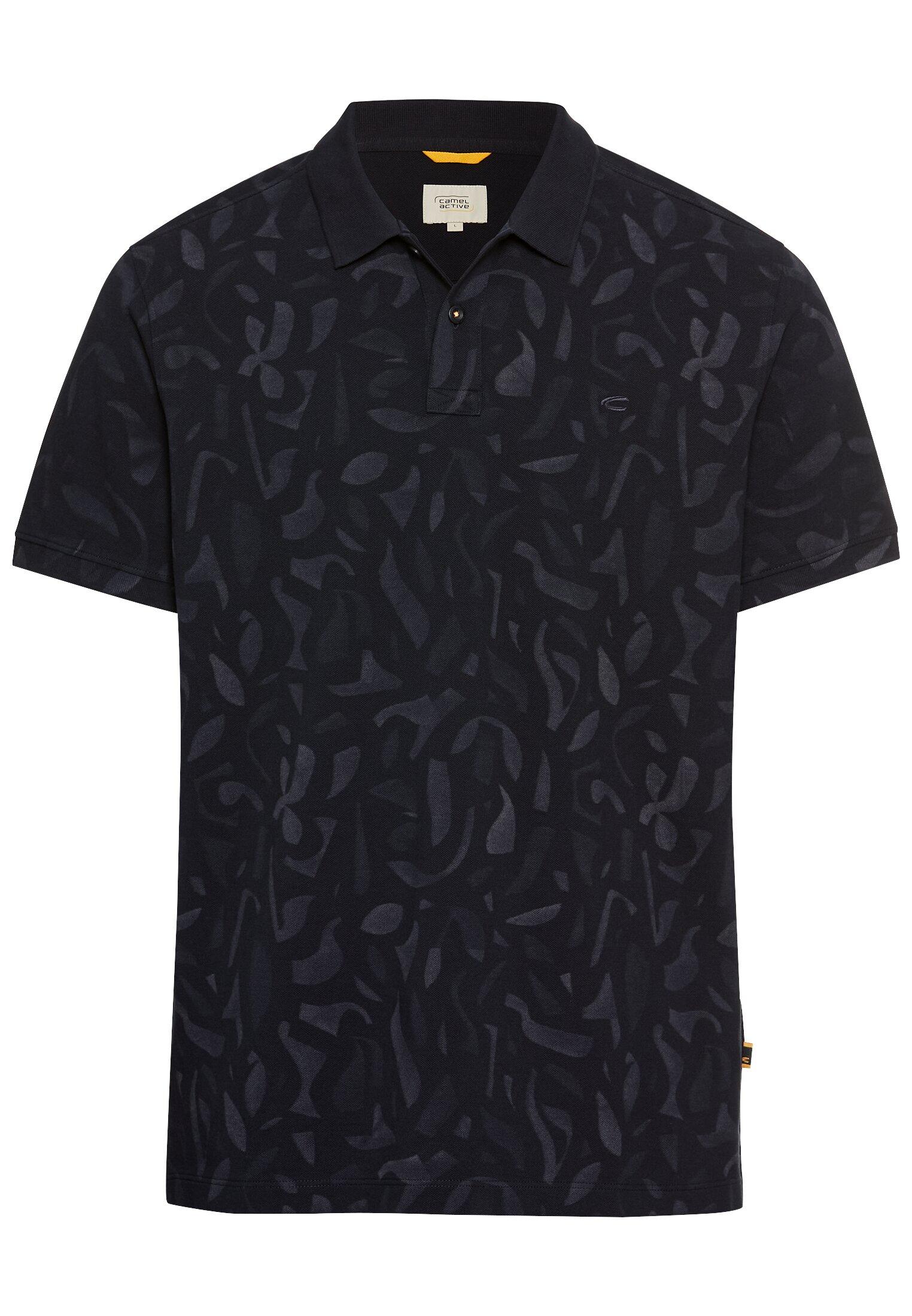 Kurzarm Poloshirt aus reiner Baumwolle M Regular Fit - Dark Navy