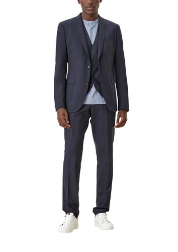 Indoor-Sakko 40 Slim Fit - Blau