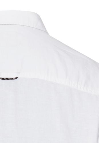 Langarm-Leinenhemd mit Soft-Wash-Veredelung Weiß M