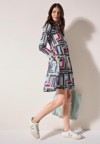 Gemustertes Kleid L - Light Alabaster White