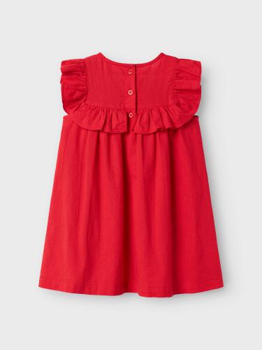 NMFFALINNEN CAPSL DRESS 92 Normal geschnitten - Chinese Red
