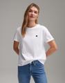 OPUS T-Shirt »Serz« mit kleiner Herz-Stickerei - Weiß / 44