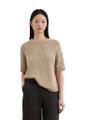 Kurzarm-Pullover loose Beige XS