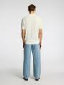 SLHCRAN SS KNIT STRUCTURE HALF ZIP POLO XL Normal geschnitten - Egret