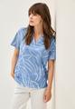 Gemusterte Baumwollbluse S - Deep Pastel Blue