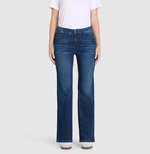 MAC JEANS - LAURA, Authentic Stretch Denim 38/30 Flared Fit - Blau