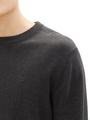 Strickpullover aus Baumwolle XXL Regular Fit - Black Grey Melange